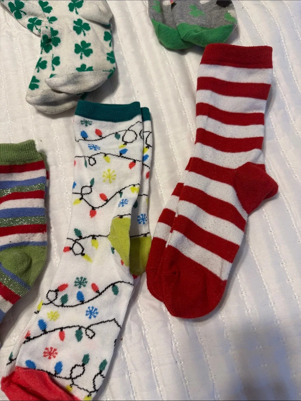 Assorted holiday socks-19 pairs